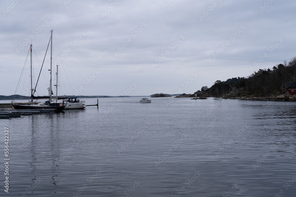 Fjord in Kristiansand near Fiskebrygga