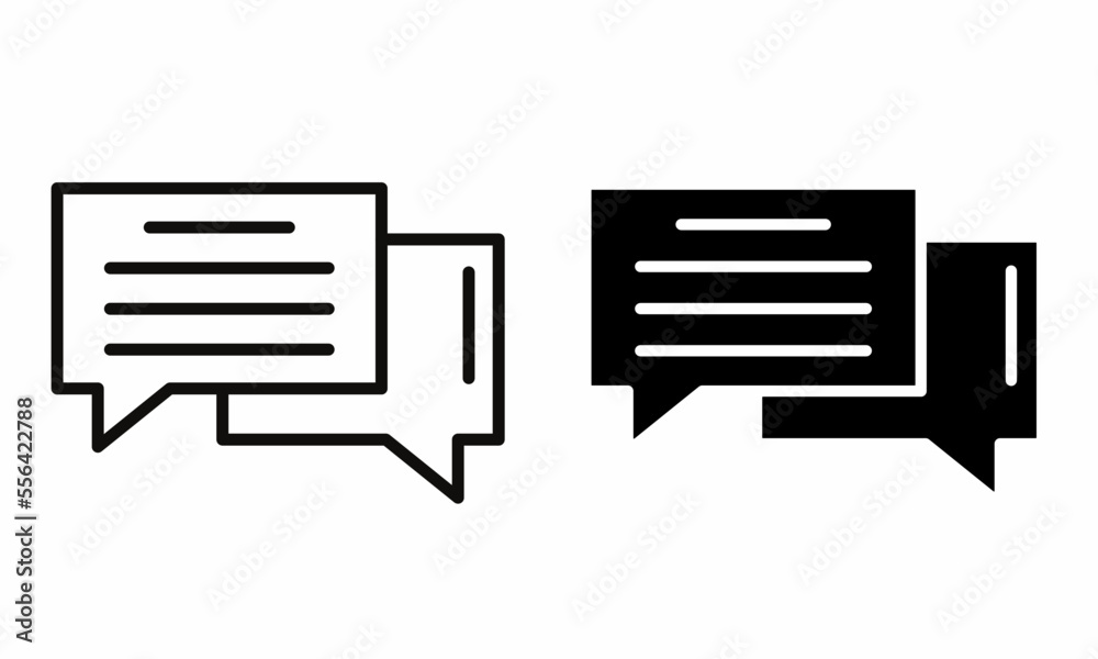 Speech bubble icon illustration. Stock vector. Speech bubble icon illustration. Stock vector.