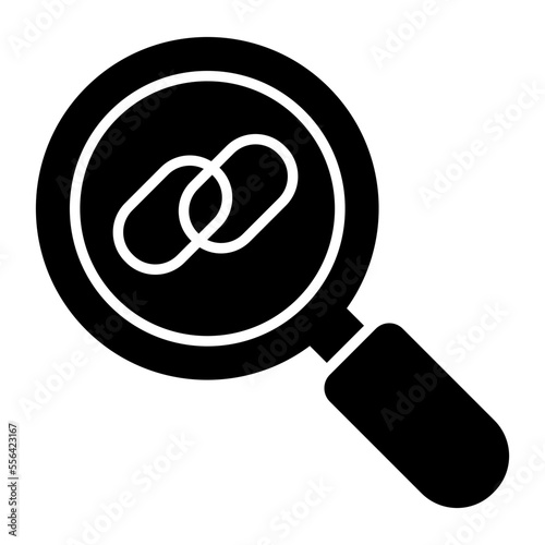Solid design icon of web linkage 