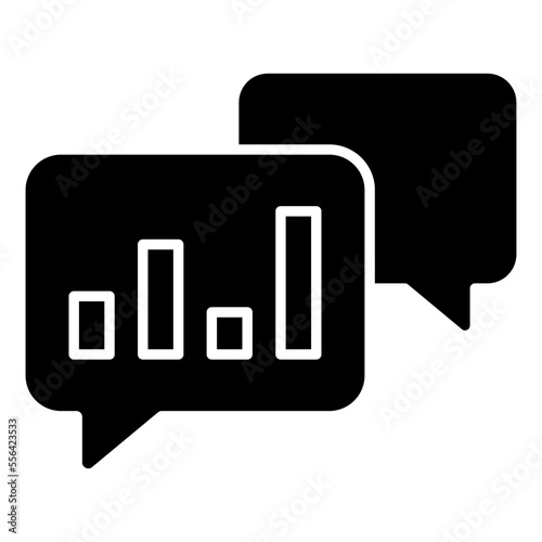 Premium download icon of analytical chat