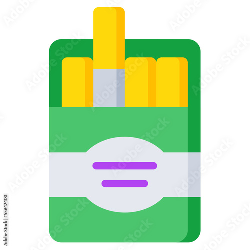 Unique design icon of cigarette packet 