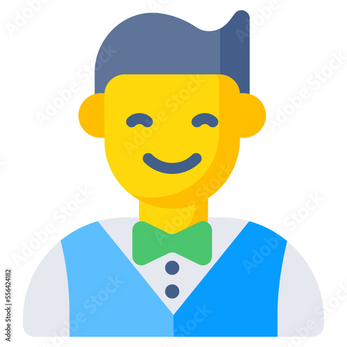 Creative design icon of casino boy 
