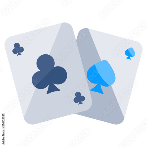 flat design of poker cards icon