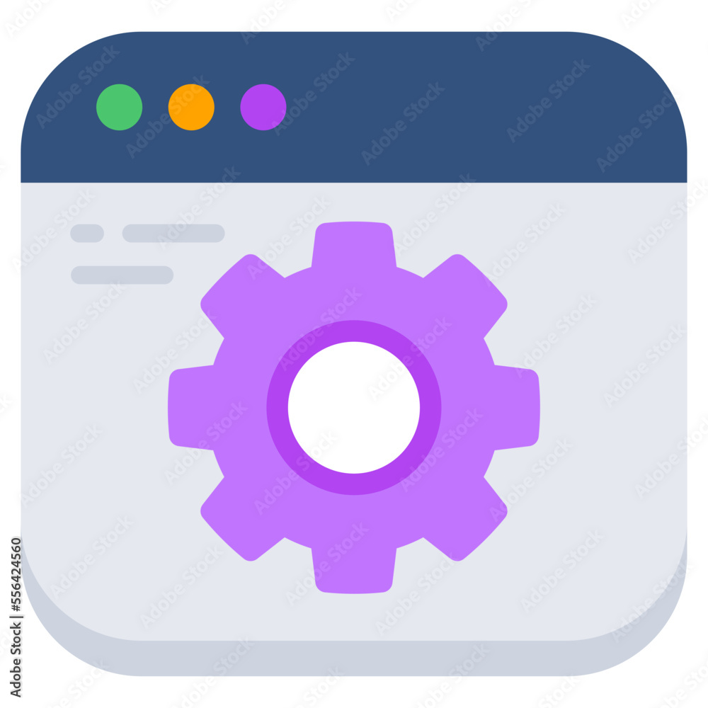 Conceptual flat design icon of web development Conceptual flat design icon of web development