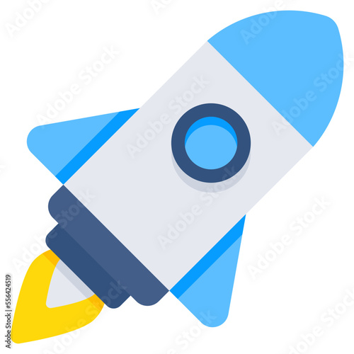 An icon design of startup, flat vector 