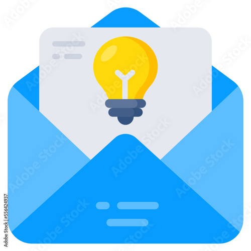 Editable design icon of creative mail
