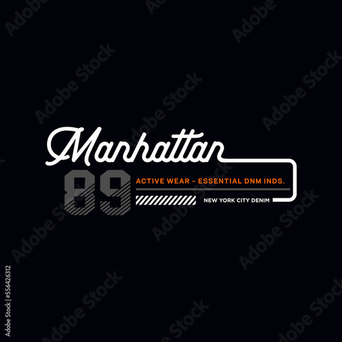 manhattan typography for print t shirt
