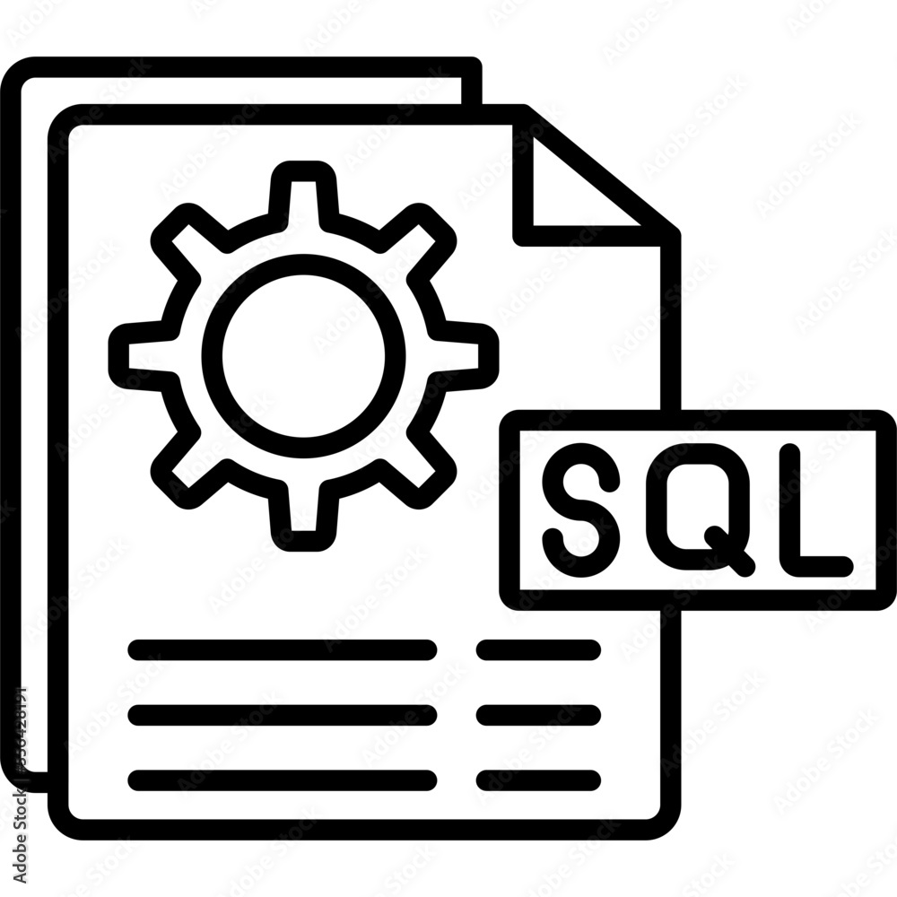 Obraz premium Sql File Icon