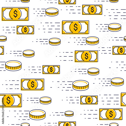 Money cash seamless backgro...