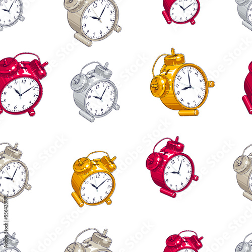 Alarm clocks seamless backg...