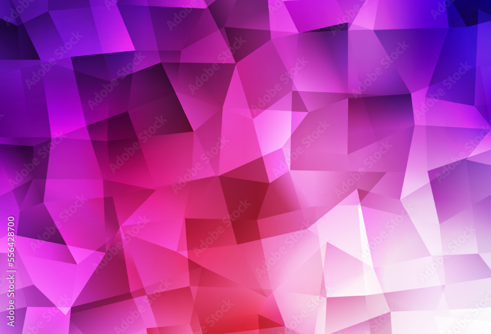 Light Pink, Red vector polygon abstract layout.