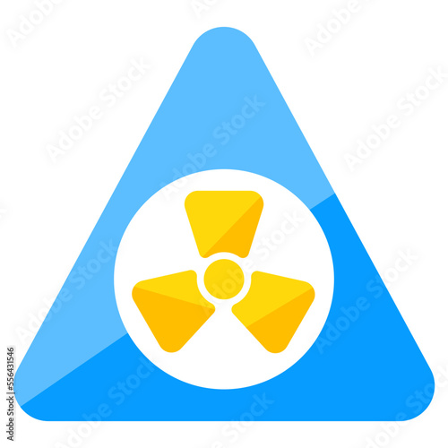 Trendy vector design of radioactive sign