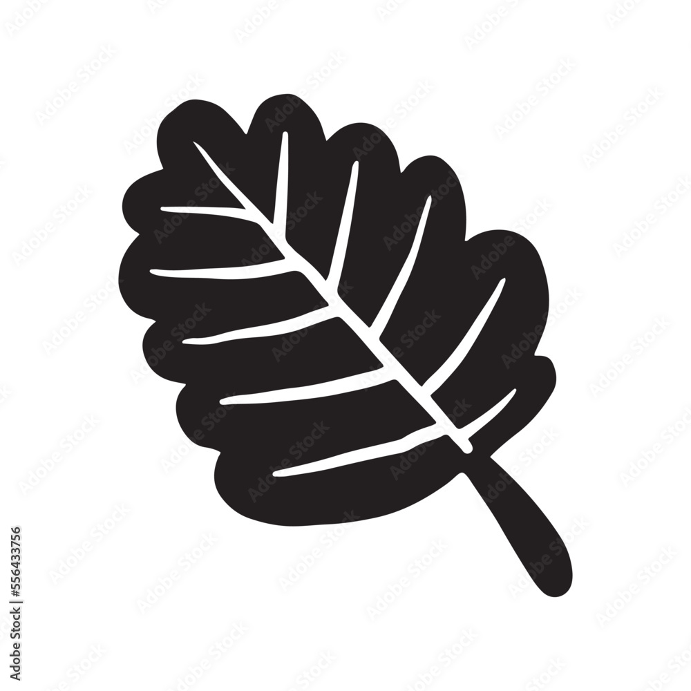Dry autumn leaf silhouette icon Dry autumn leaf silhouette icon