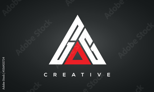 Triangle letters GOG monogram logo