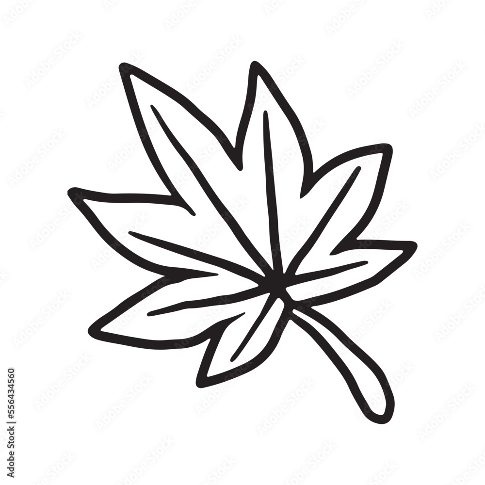 Dry autumn leaf Doodle icon Dry autumn leaf Doodle icon