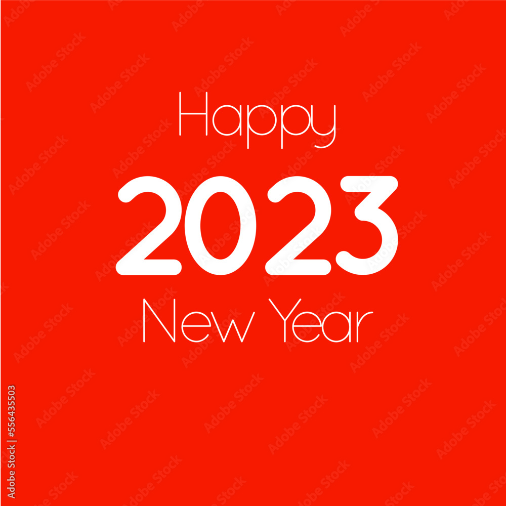 Happy New Year 2023 gorgeous red background