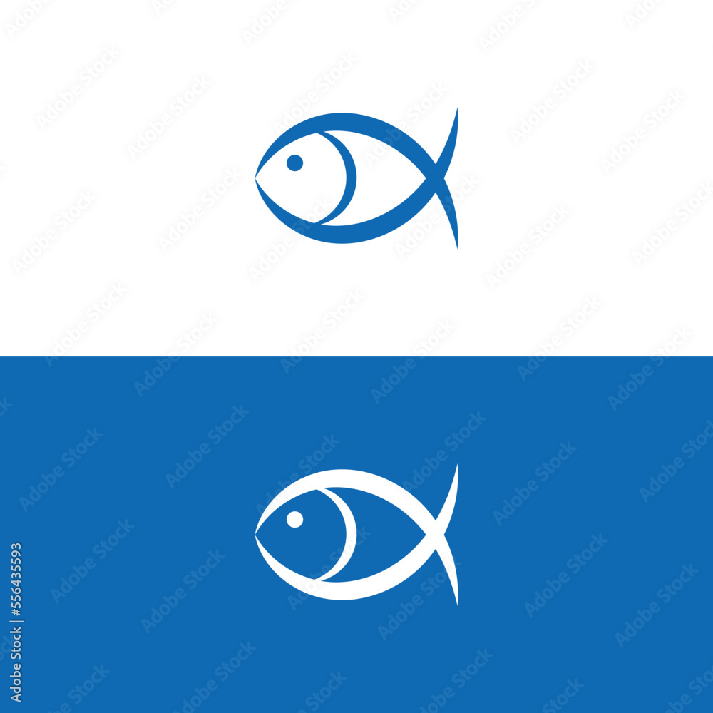 Obraz premium fish logo icon vector illustration template design
