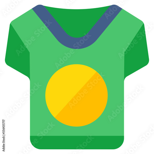 Menswear shirt, flat design icon of sports shirt