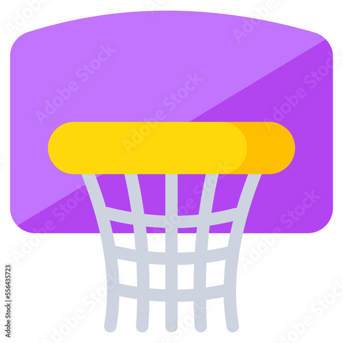Basketball hoop icon in editable style