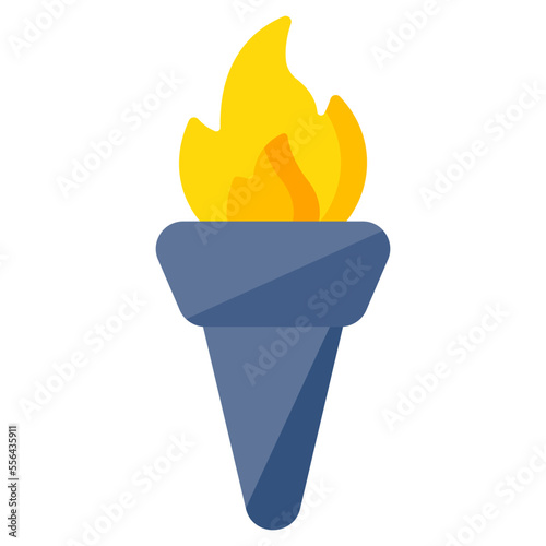 Perfect design icon of vintage torch 