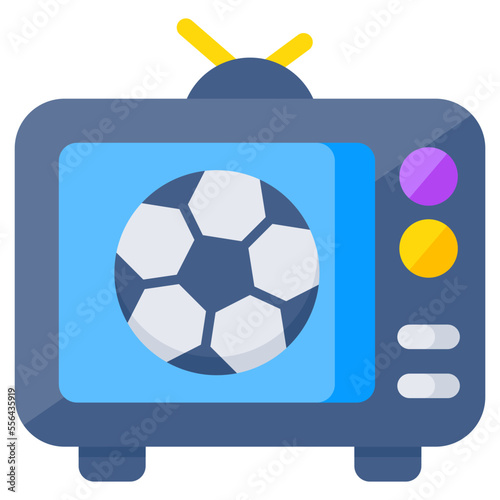 Premium download icon of live football match