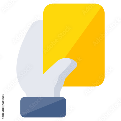 A unique design icon of penalty card