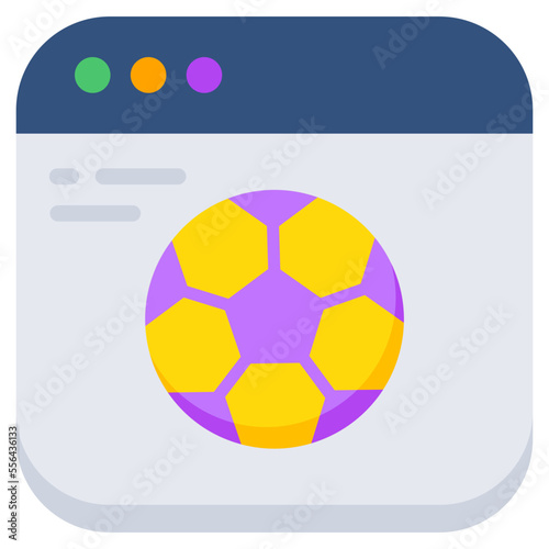 An icon design of online football match 
