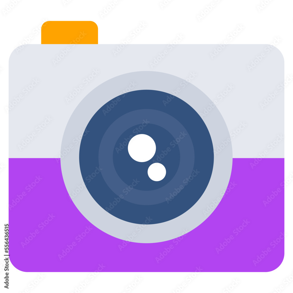 Colored design icon of video camera Colored design icon of video camera