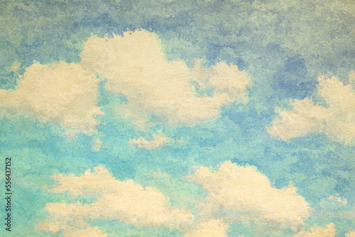Photography vintage watercolor clouds