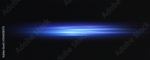Vector illustration of a blue color. Light effect. Abstract laser beams of light. Chaotic neon rays of light
