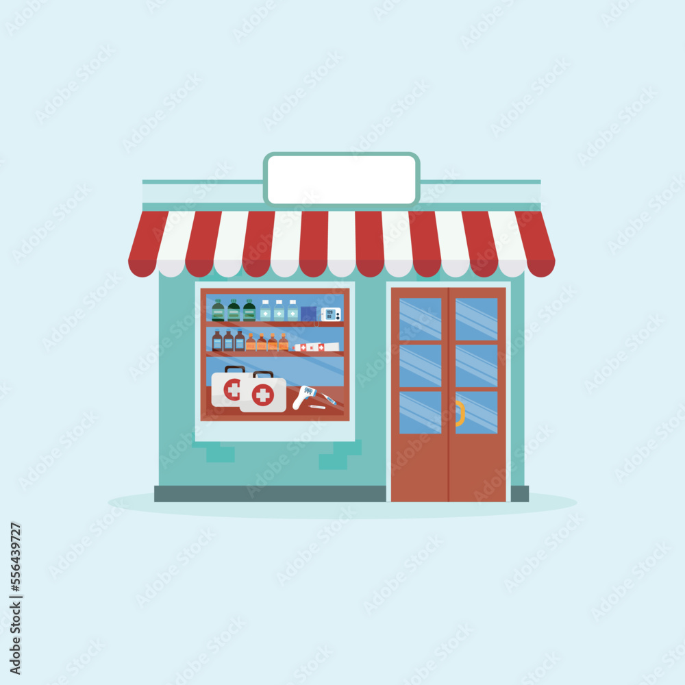 Fototapeta premium Pharmacy, drug store - illustration, vector