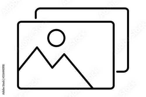 Gallery icon vector. Photo album icon.