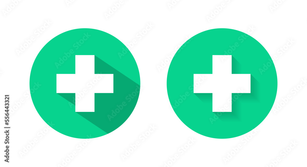 Medical cross, plus icon vector isolated circle background Medical cross, plus icon vector isolated circle background