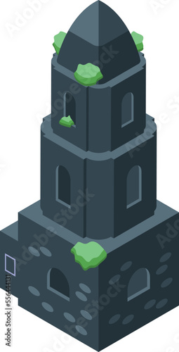 National tower icon isometric vector. Travel culture. City tarsier