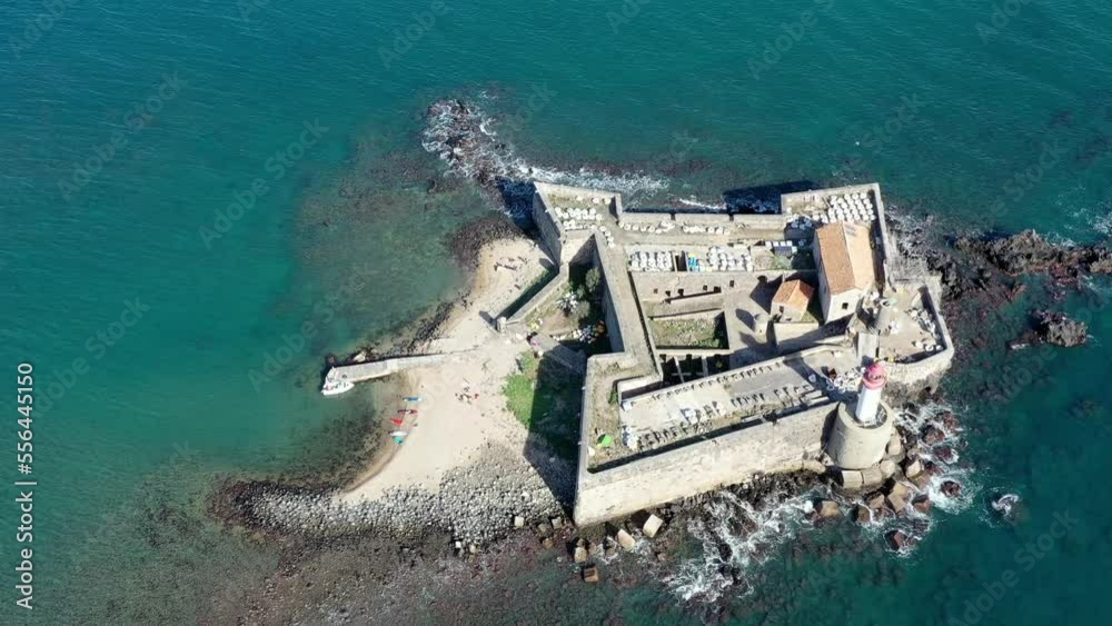 survol du cap d'Agde dans le sud de la France, Hérault, Occitanie
