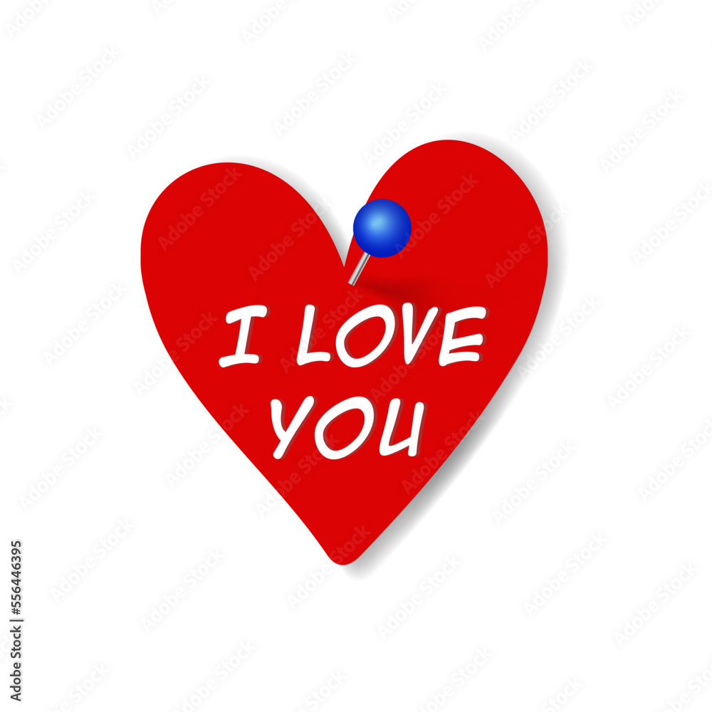 love note, vector isolated on white background