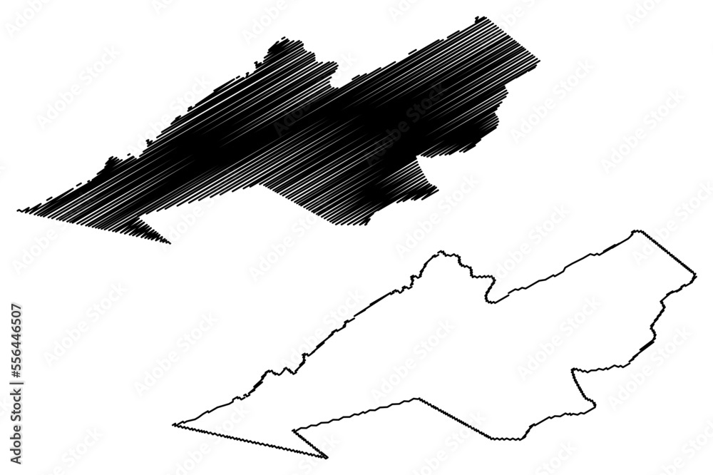 Altaneira municipality (Ceará state, Municipalities of Brazil, Federative Republic of Brazil) map vector illustration, scribble sketch Altaneira map