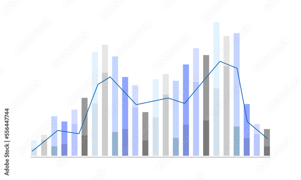 Statistical and Data analysis for business infographic template diagram statistics bars, line graphs and charts finance report. chart graph data, Information concept Vector illustration