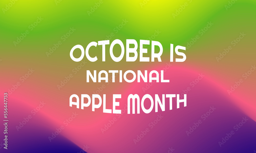 National Apple Month. Suitable for greeting card poster and banner