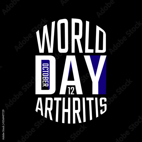 Vector illustration on the theme of world Arthritis day observed each year on October 12th across the globe.