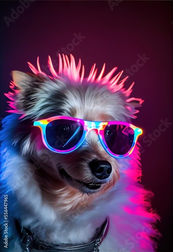 party dog was glasses new yaar's eve celebration © Diana