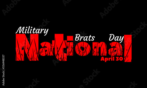 National Military Brats Day Vector Illustration. Suitable for greeting card poster and banner