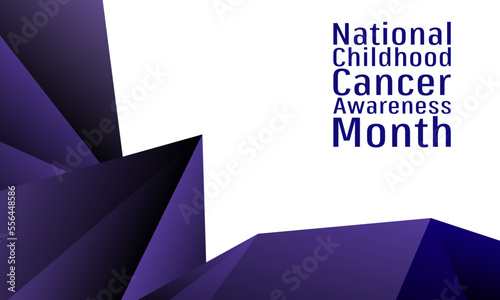 National Childhood Cancer Awareness Month. Suitable for greeting card poster and banner