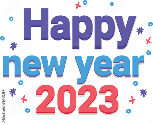 2023 New Year holiday banner Vector illustration.