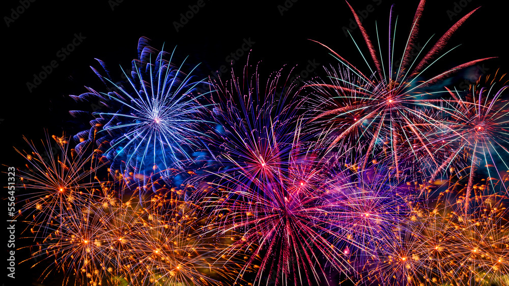 celebration happy new year and merry christmas firework isolated on black isolated background celebration happy new year and merry christmas firework isolated on black isolated background