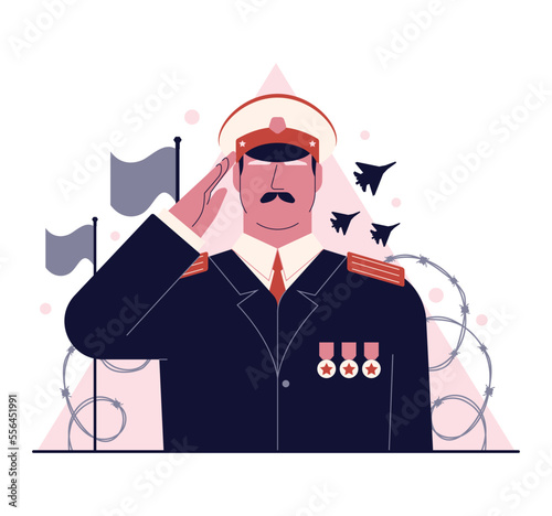 Military dictatorship political regime. Military exerts control over political