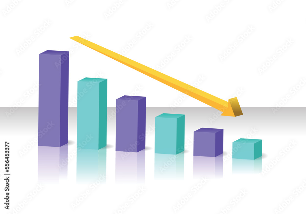 decline graphic, decline symbol, loss, failure, vector eps 10 format decline graphic, decline symbol, loss, failure, vector eps 10 format