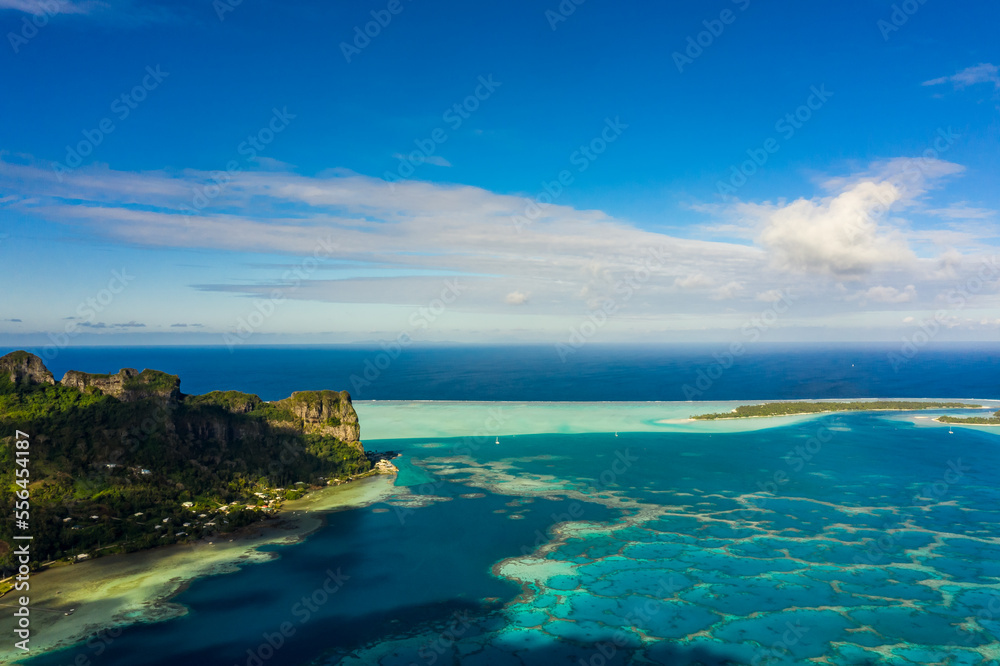 Maupiti Island, French Polynesia, Society Islands, the wild sister of Bora Bora. Aerial footage Maupiti Island, French Polynesia, Society Islands, the wild sister of Bora Bora. Aerial footage