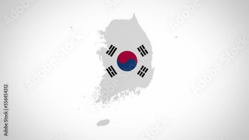 3D Disk with South Korea Map Intro