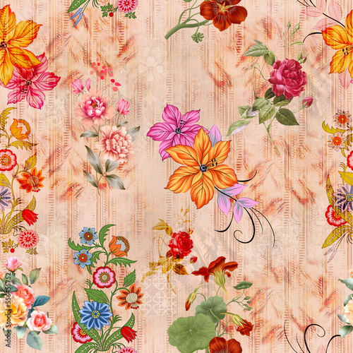 New Allover Textile Design For Digital Print